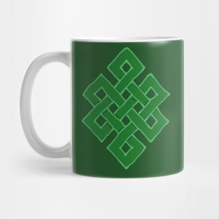 Green Eternity Knot Mug